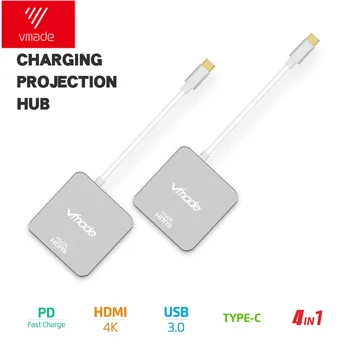 

Original Type-C USB 3.0 HUB to HDMI/VGA Mini Converter Adapter for MacBook Pro/Google Pixel/Samsung S8/S8+ Type-C HUB Adapter