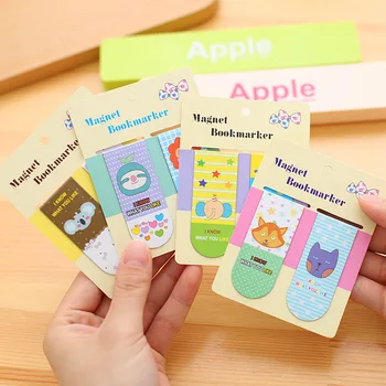 

8 Pcs/Lot Magnetic Bookmarker Creative cute Animal magnetic bookmarks