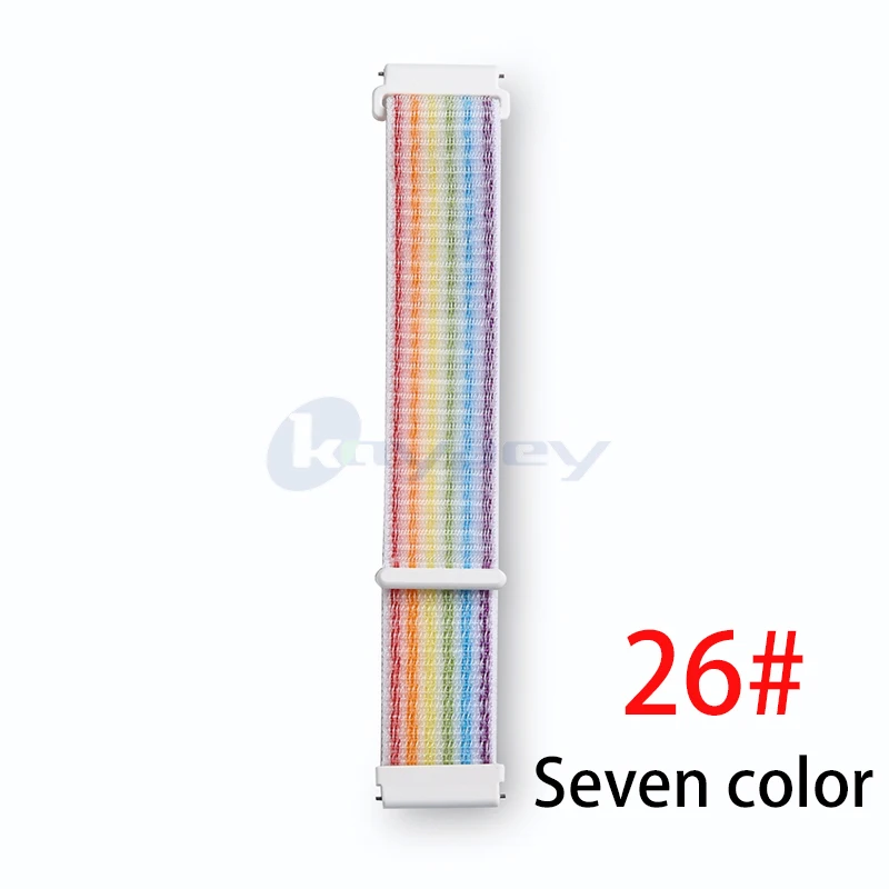 Нейлоновый ремешок-петля для оригинальных смарт-часов Xiaomi Huami Amazfit Bip BIT Lite Youth, носимый браслет, ремешок для часов Amazfit 20 мм - Цвет: 26