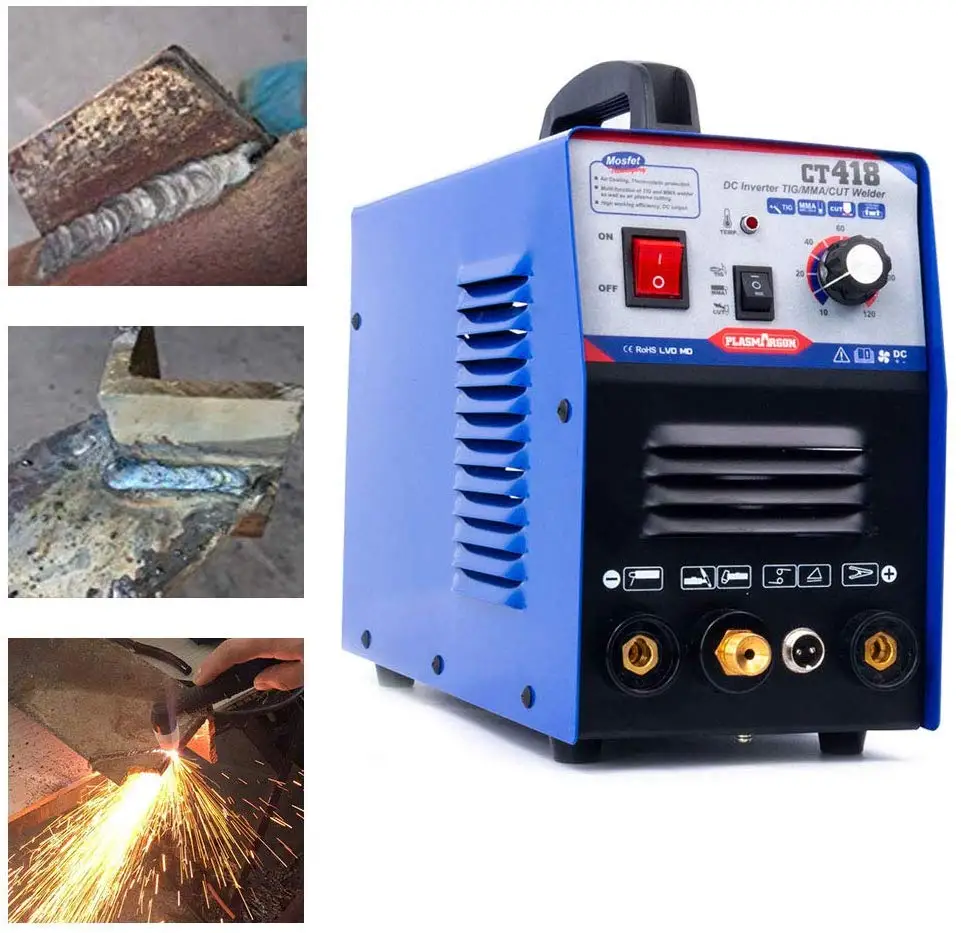 PlASMARGON 110/220V Dual Voltage 3 In 1 Multifunction Welding Machine TIG ARC Welder Plasma Cutting CT418 With Free Accessory