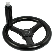 Hot XD-Black 18mm x 200mm 3 spoke handwheel with rotating handle