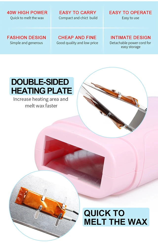 Professional CE Certificate Double Depilatory Wax Heater Roll On Two Seat Roll-On Wax Depilatory Heater