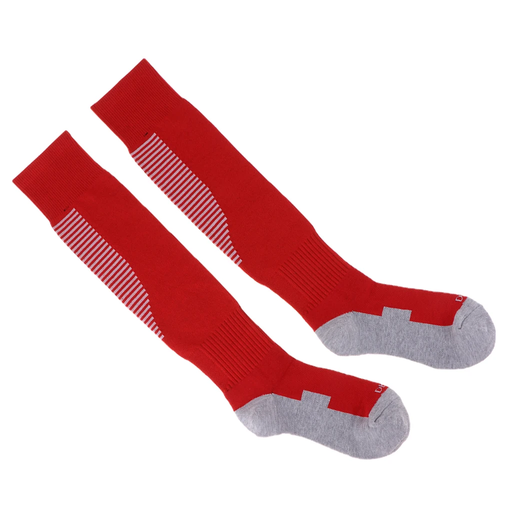 Football Socks Knee High Stripe Athletic Socks Sport Game Compression Stockings Breathable for Men Adults 