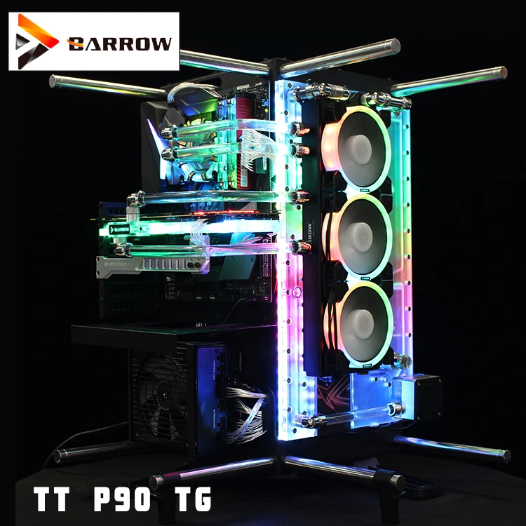 Курган водяного охлаждения бак для Thermaltake Core TT P90 ТГ открытое компьютерное чехол 2,0 5V водный канал, подарок парню, TTP90-SDB
