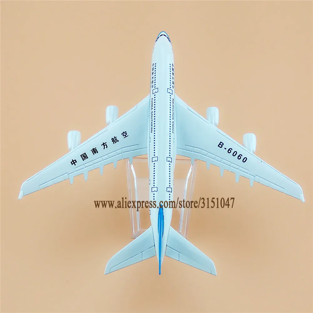 16 см Air China Southern Airlines A380 Airbus 380 модель самолета сплав Металл литье под давлением