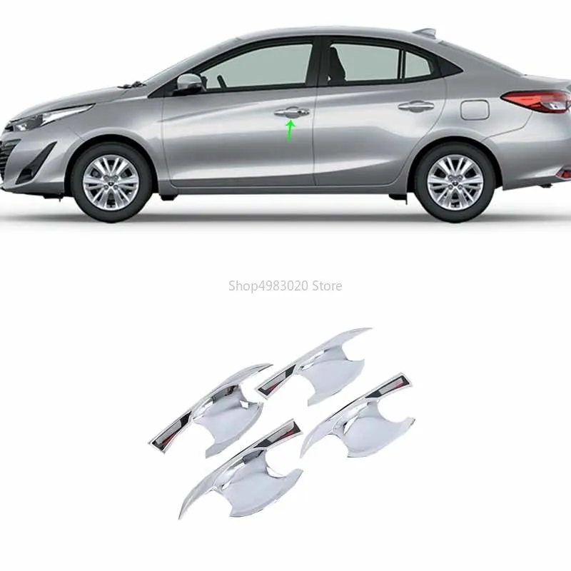 Автомобильные аксессуары Внешнее украшение ABS Хромированная дверная ручка