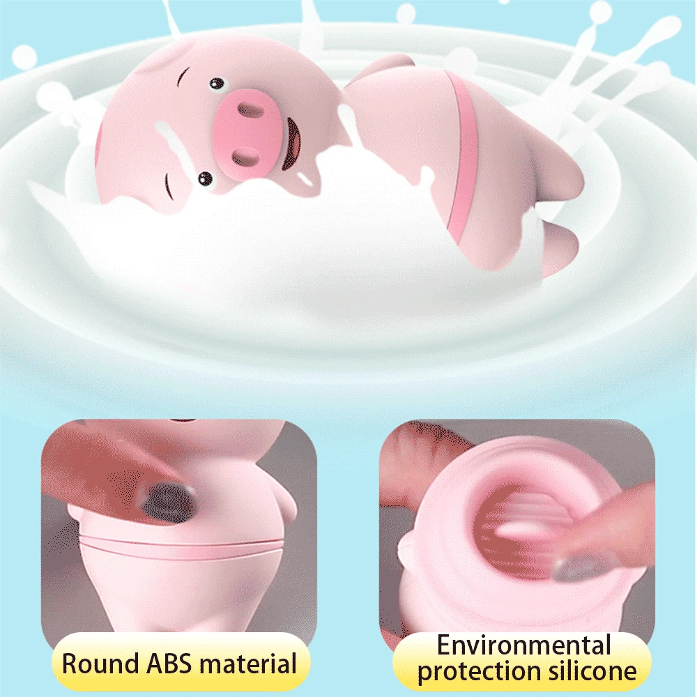 Vibratore a lingua maialino rosa carino massaggiatore clitoride_voghion.com