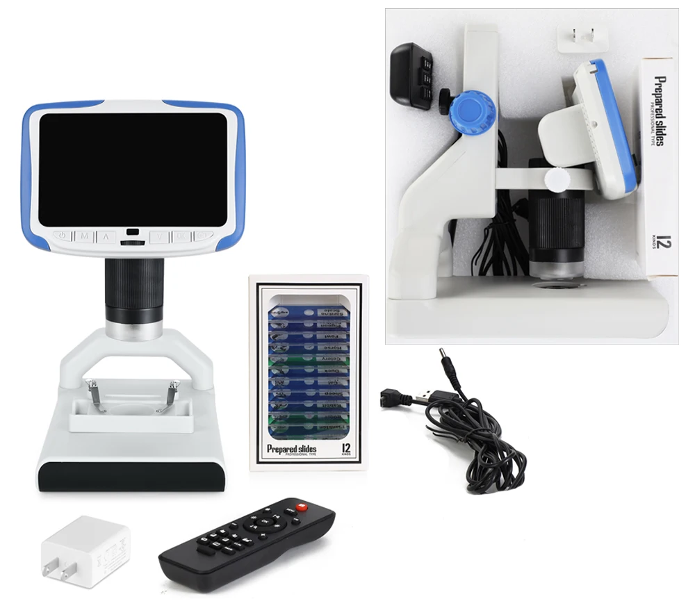 Digital Microscope AD205- 200X  Lab LED Home School Science Educational  Gift Refined Biological Microscope For Kids Child