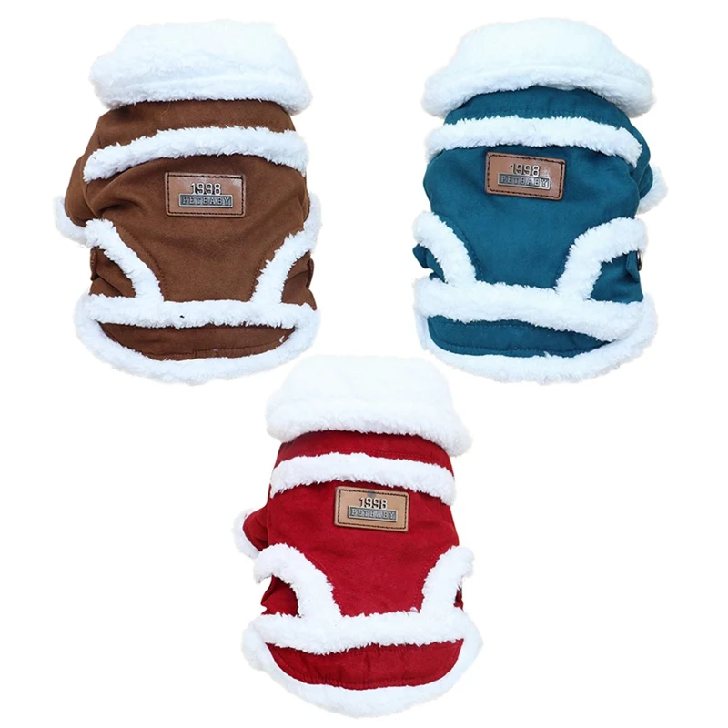 

Pet Dog Winter Faux Fur Coat Clothes New Nordic Style Suede Fleece Jacket Warm Dog 2-Legged Coat Dogs Clothing