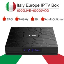 T9 RK3318 Android 9.0 Smart TV Box&italy super iptv subscription Germany Albania Turkey bein sport netflix ExYu adult iptv