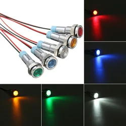 5 pces carro tuning boat 6mm led luzes indicadoras painel do painel traço aviso piloto lâmpada 12v latão universal acessórios do carro