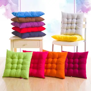 

40x40cm Household Thick Solid Color Sanding Chair Cushion Chair Cushion Winter Office Bar Student Chair Back Seat Sofa Cushion