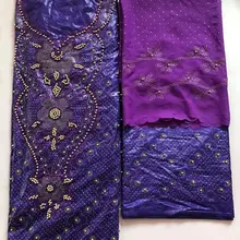 Getzner фиолетовый африканская кружевная ткань последние парча в Гвинейском стиле высокое качество бассейна Riche 7 ярдов