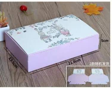 

10pcs Kraft Paper cake box Cute rabbit gift boxes Cookies Biscuit cupcake packaging box kraft paper gift packaging box for cake