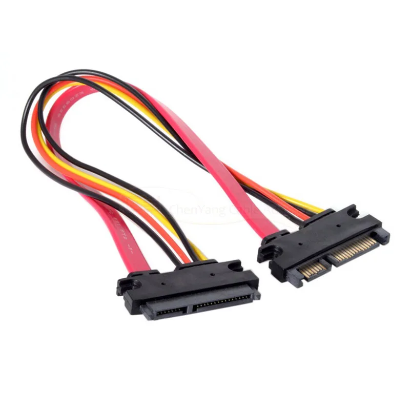 SATA III 3 0 7 + 15 22 Pin кабель-удлинитель для передачи данных 30 см красный цвет |