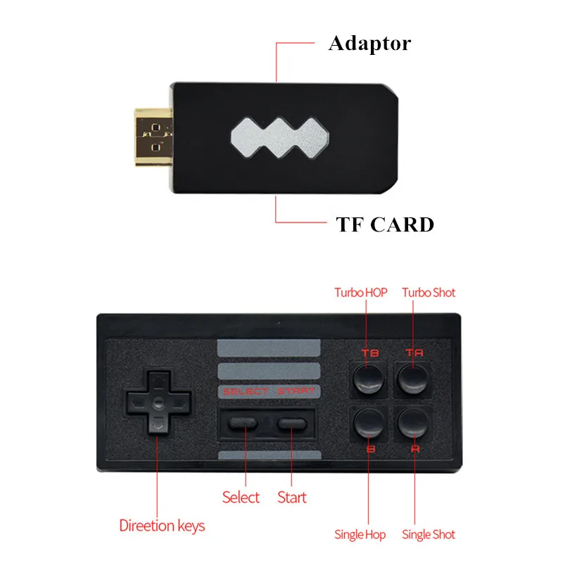4K HD Video Game Console Built in 620/818/10000 Classic Games Retro Console Wireless Controller AV/HD Output Mini game box