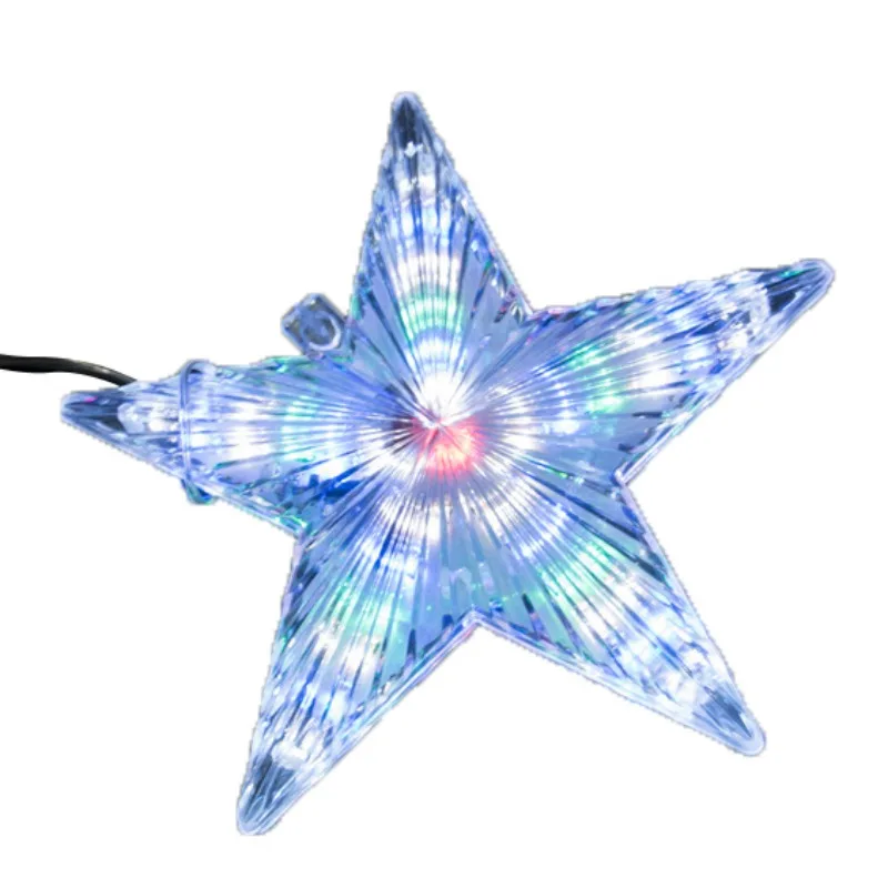 

LED Light Up Christmas Tree Topper Star Xmas Tree Ornaments Party Home Decorations