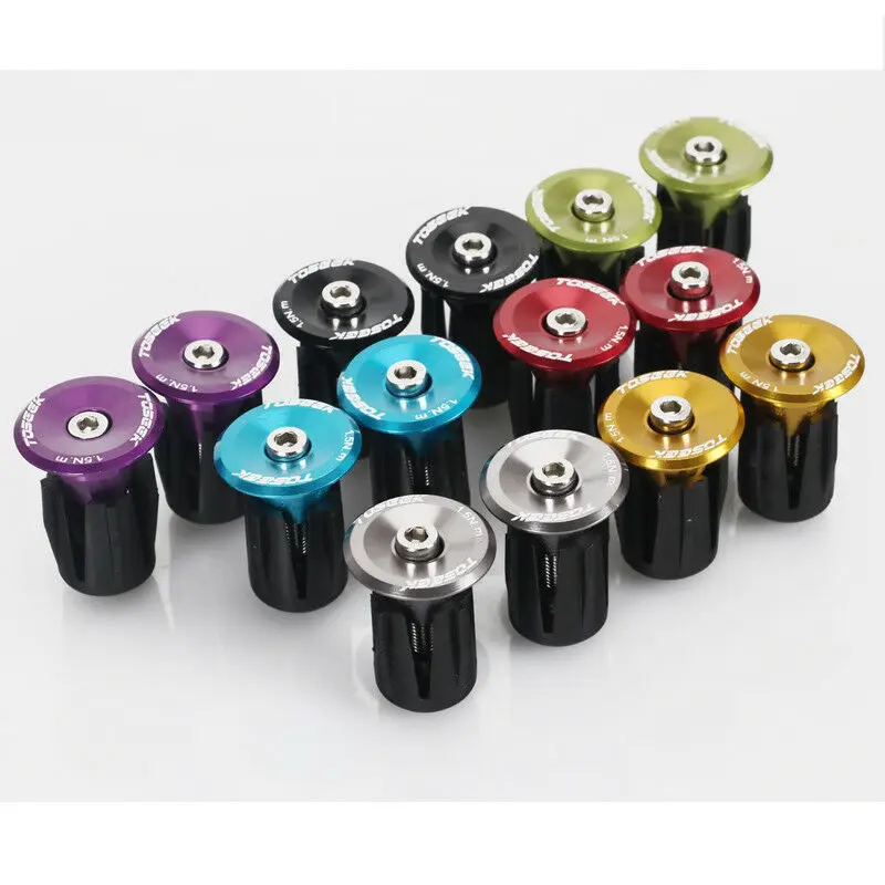 Bicycle Accessories Handlebar Cap End Plugs 1pair Road Mountain Bike Inflated Aluminum Alloy Grips