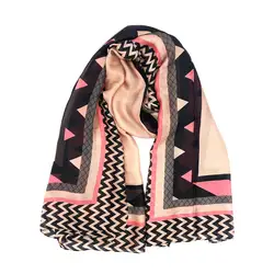 Новогодние женские шарфы шифоновые шелковые платки с рисунком модные шарфы шаль красивые новые мягкие гладкие шарфы дизайн разумная цена