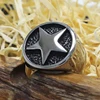 New Punk Lucky Pentagram Ring 316L Stainless Steel Pentagram Signet Ring Men Simple Biker Fashion Jewelry Best Gift For Friend ► Photo 3/6