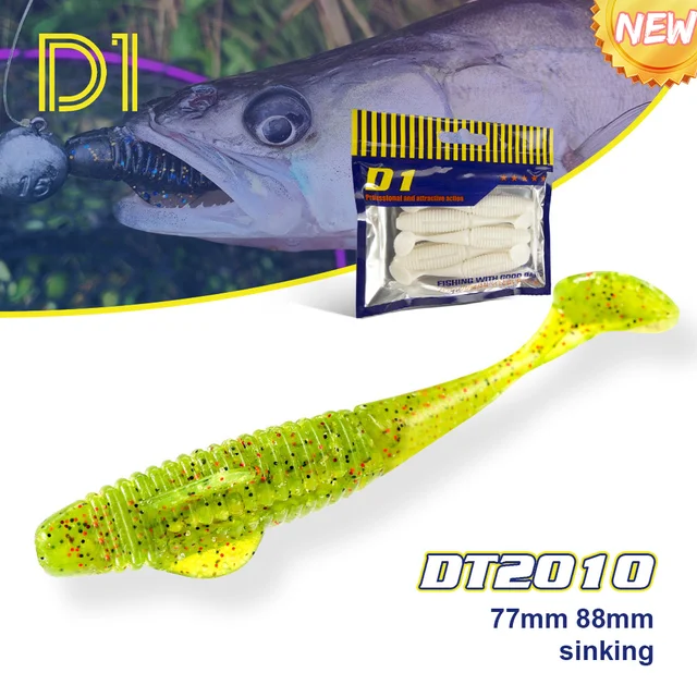 Fishing Shad Tail Worm, Soft Pike Perch Lures, Swing Bait