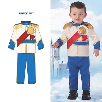 

4-13Y Kids prince suit Anime Costume Boy Game Character Cosplay Halloween Costume for Kids