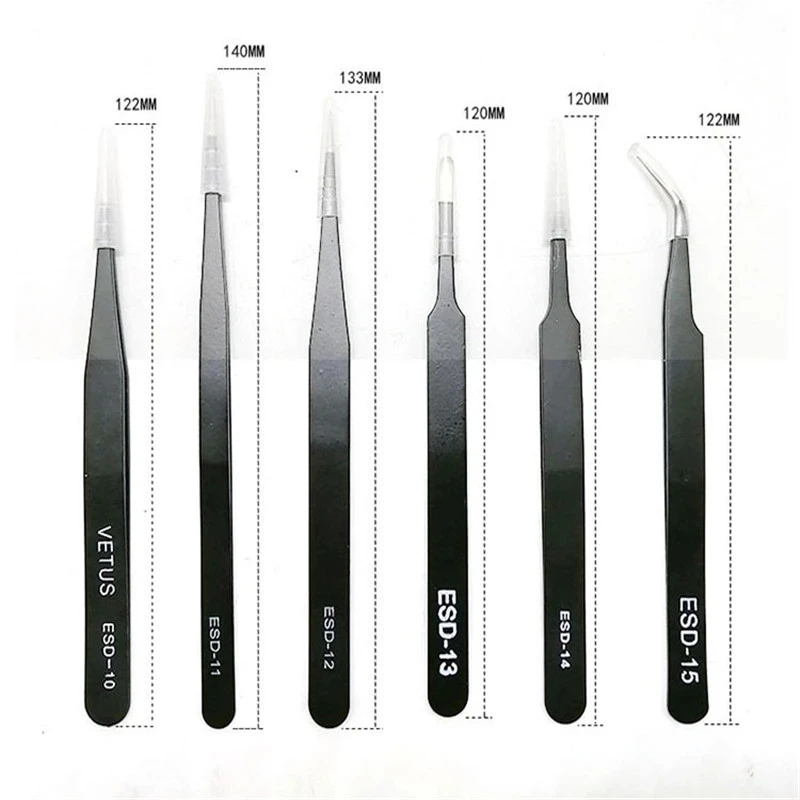 ESD Anti-static Tweezers 1 PCS Industrial Precision