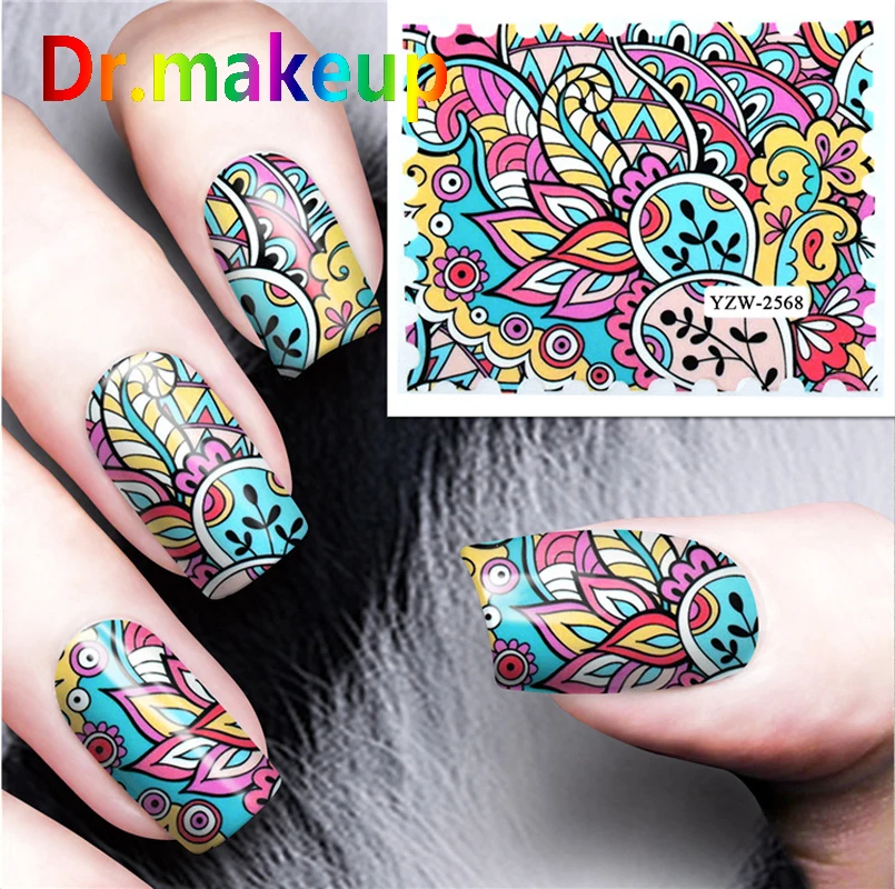 Dr. makeup 1 лист переводные наклейки для ногтей DIY полное покрытие штамп дизайн