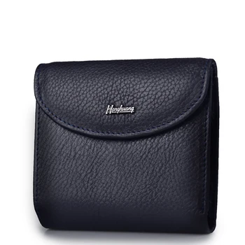 

HH 2020 New Mini Cow Genuine Leather Men's Wallets Male Small Wallet Coin Purses ID Card Holder Designer Slim Purse Money Bag