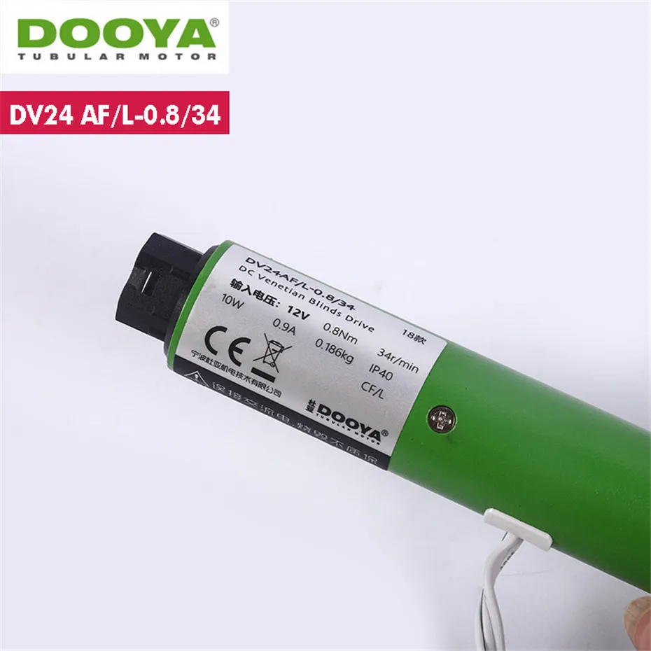 Dooya-motor Tubular para Persianas Venezianas de Alumínio Persianas Romanas Persianas Honeycomb Canopy Controle Remoto Dv24af 0.8n 12v 10w Rf433