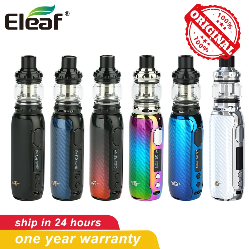 

Original Eleaf iStick Rim C 80W TC Vape Kit with Melo 5 Tank 4ml capacity 510 thread electronic cigarettes box mod kit