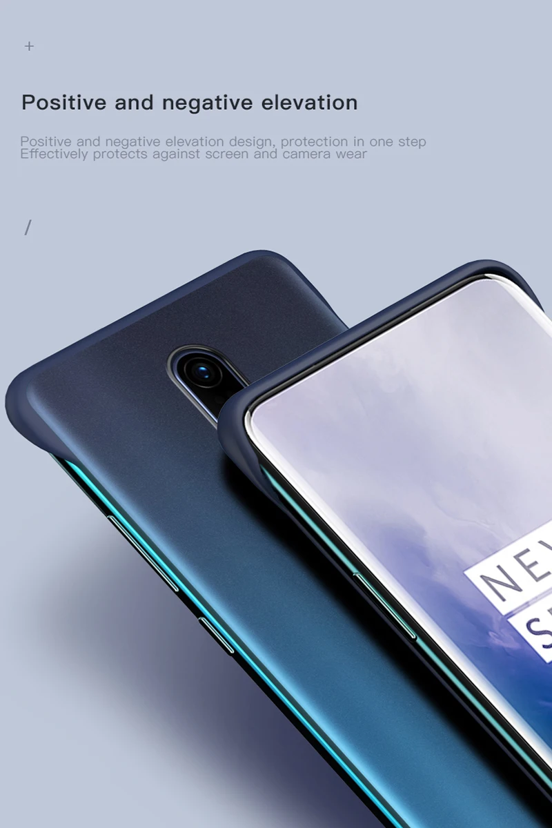 Ультратонкий матовый чехол для телефона OnePlus 6 T 7 Plus без полей с кольцевой пряжкой