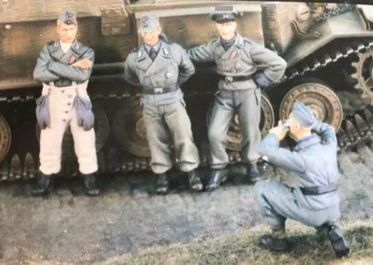 1/35 статуэтка в виде Тнак солдат фотографировать 4 шт./компл. модель Наборы(без бака