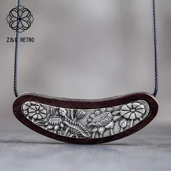 

Women Accessories Lotus Geometric Costume Jewelry For Woman Accessory Long Necklaces Bohemian Pendants for Valentine's Day Gifts