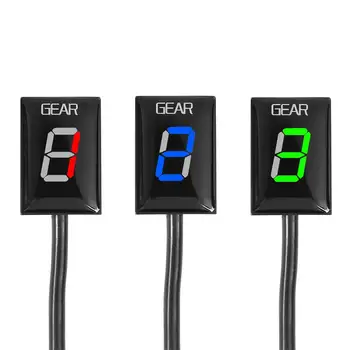 

Black Gear Display Motorcycle 1-6 Level ECU Plug Mount Speed Indicator Sensor Practical Automatic Programming Universally