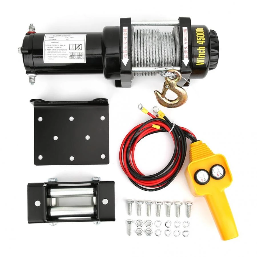 12 V 4500l 電動ウインチワークショップガレージホイスト足場車オフロードエンジンリフトウインチ Lifting Tools Accessories Aliexpress