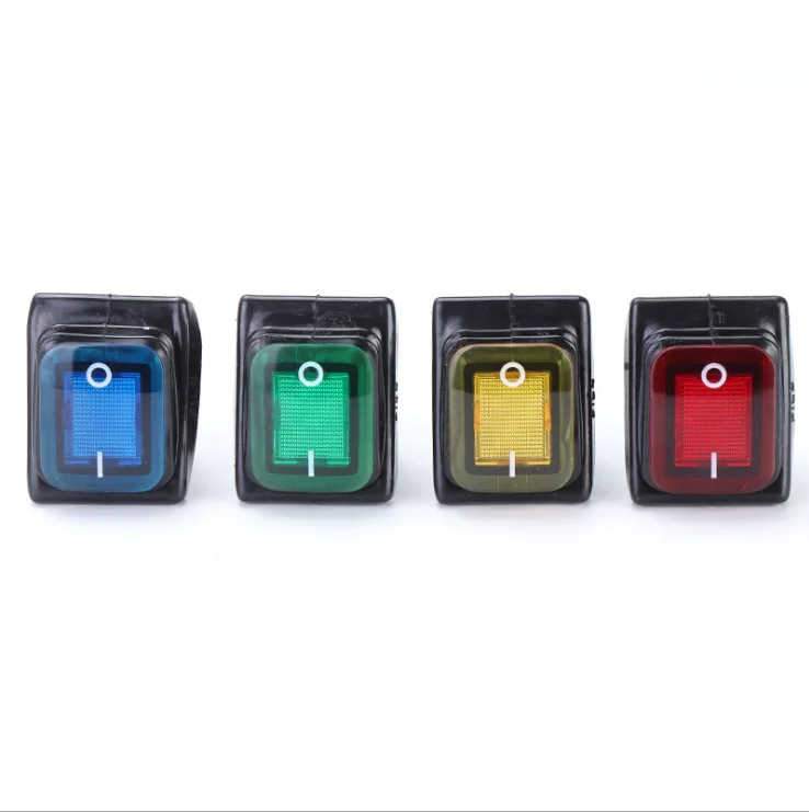 on off 30A/250V Heavy Duty 4 pin DPST IP67 Sealed Waterproof T85 Auto Boat Marine Toggle Rocker Switch with LED 12V 220V 30x22