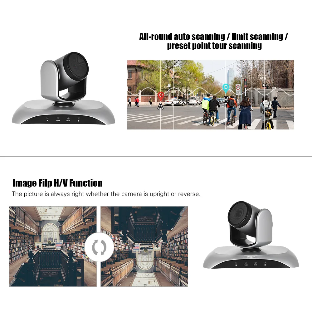 Aibecy 1080P FHD USB видео конференц Камера авто 360 ° автоматическое сканирование Plug N Play с