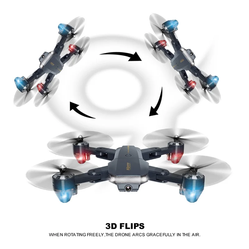 Fq777 Fq35 Wi-Fi Fpv 100M с hd-камерой 720 P, 3 уровня скорости, режим удержания высоты, складной Радиоуправляемый Дрон, светодиодный светильник, Квадрокоптер Rtf