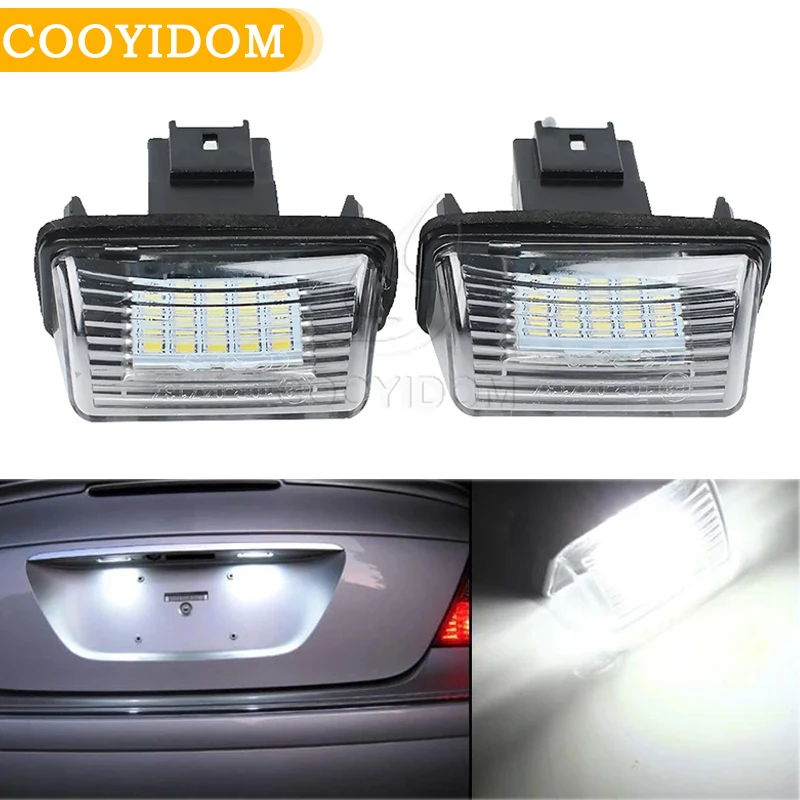COOYIDOM 2 шт. светодиодный номерной знак 18SMD для PEUGEOT C3 C4 C5 CITROEN BERLINGO Partner XSARA 206 207 306 307 406