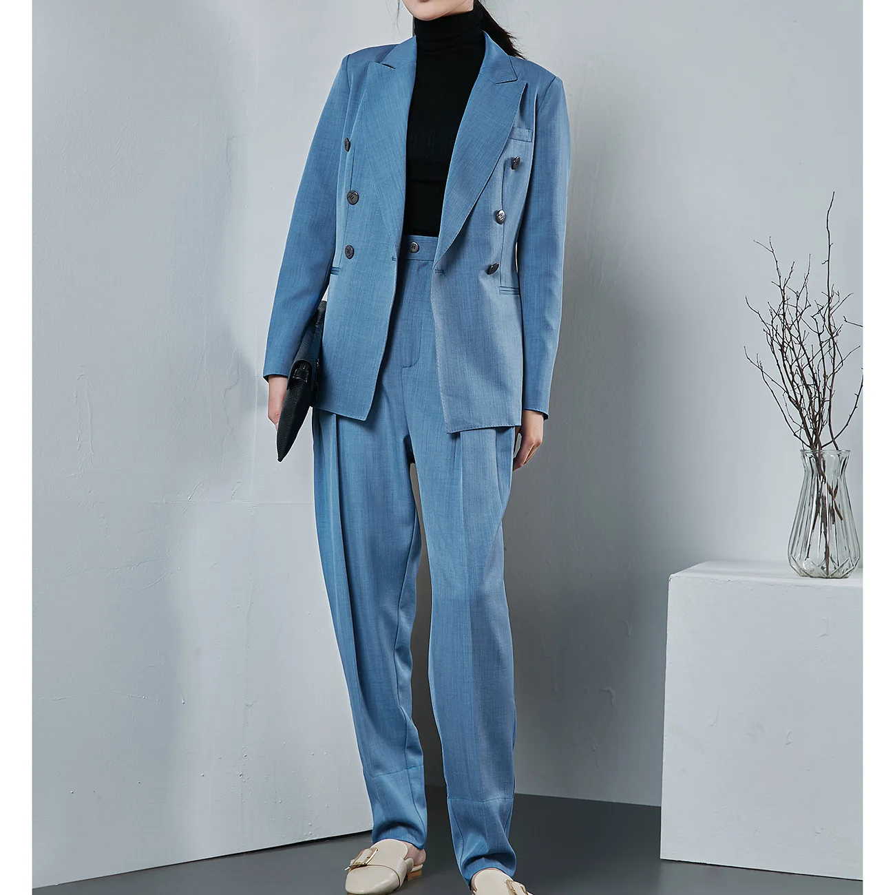 В начале осени стиль Для женщин платье двубортный Slim Fit костюмы для маленьких пальто Осенняя женская обувь Для женщин костюм