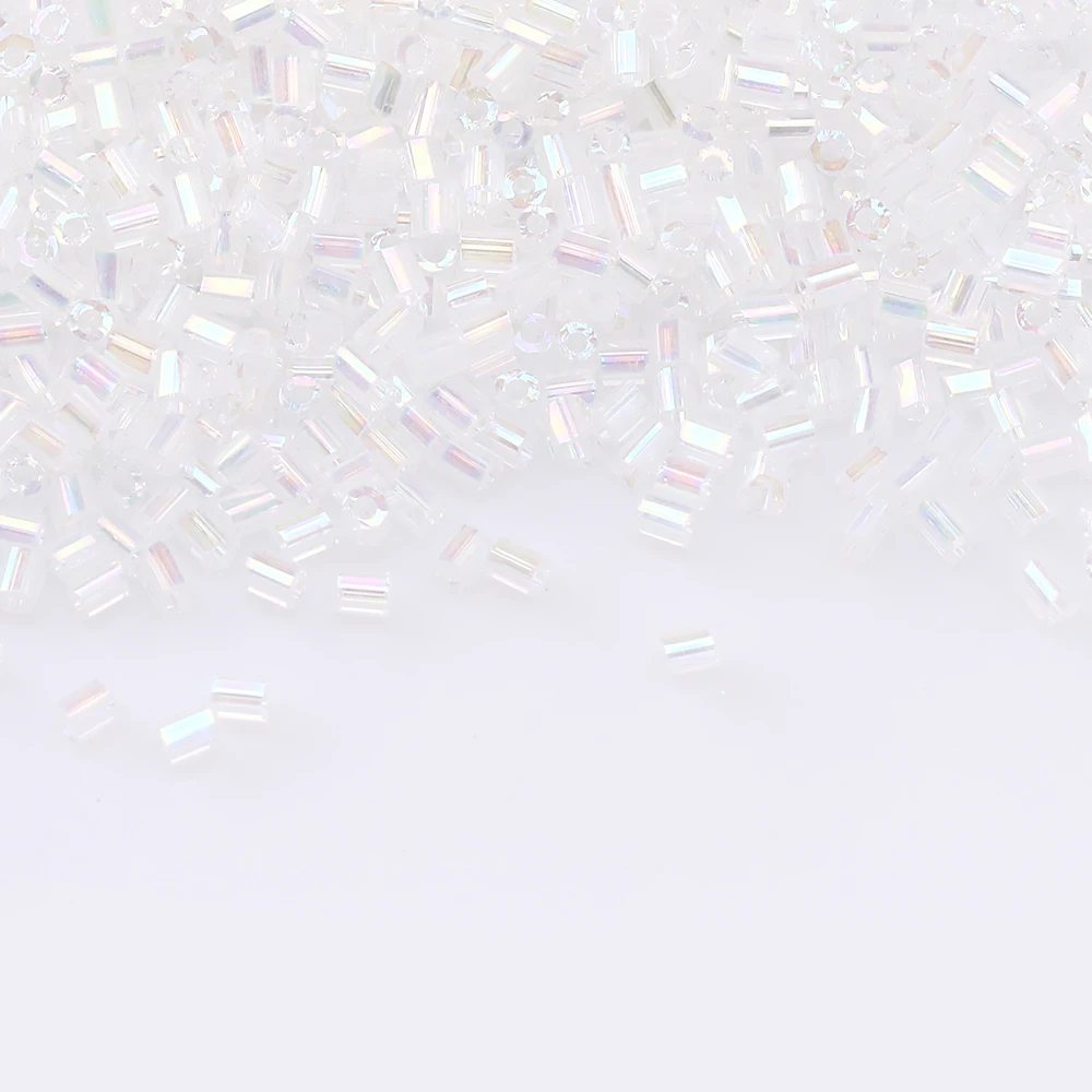 Perles De Clairon En Verre Lustré De Couleurs Transparentes Trou Rond 3 8x2mm