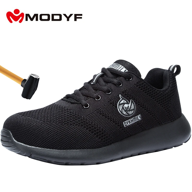 

MODYF Men's Safety Work Shoes Steel Toe Breathable Lightweight Anti-smashing Anti-puncture Construction Protective Footwear