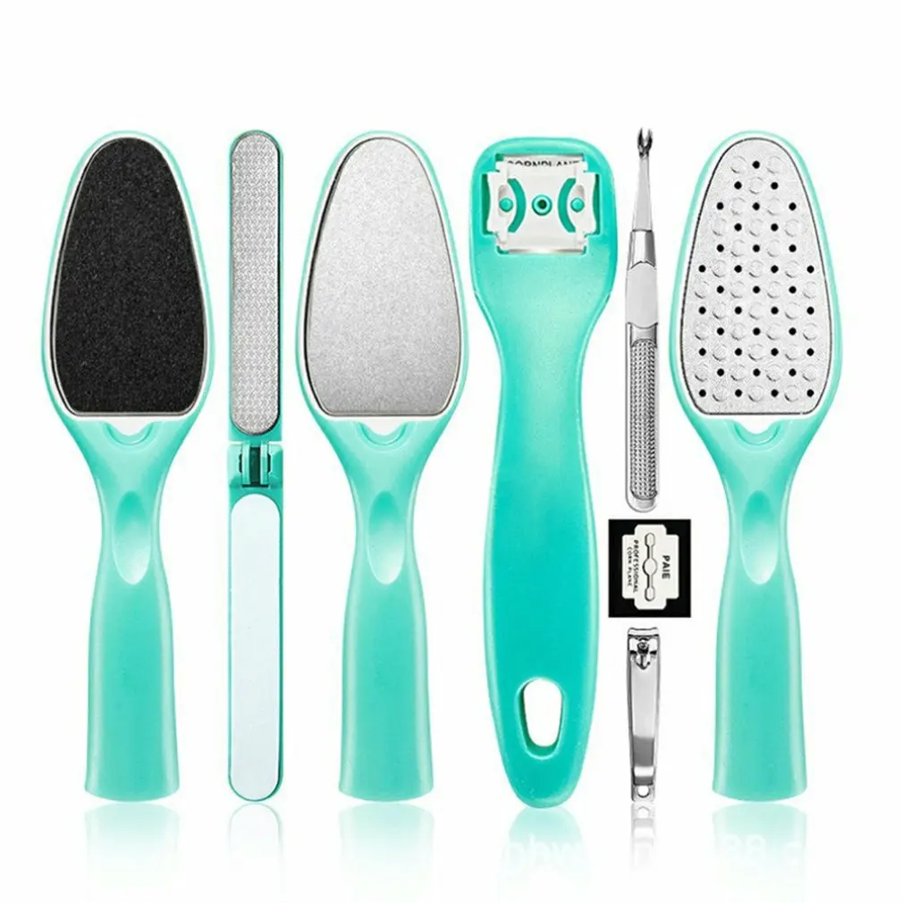 

8 In 1 Manicure Foot Care File Set Pedicure Rasp Tools Feet Care Tool Kit Stainless Tool Dead Hard Skin Remover Scraper