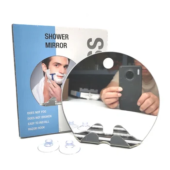 

2019 Shower Mirror for Shaving Strong Suction Cup Razor Holder 360 Degree Rotation Shower Shaving Mirror Fog Free Mirror