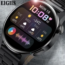 Smart Uhr Männer Bluetooth Machen/Antwort Anruf Gebaut-in Mic Lautsprecher Fitness Herz Rate Uhr 3 pro Für huawei Android IOS smartwatch