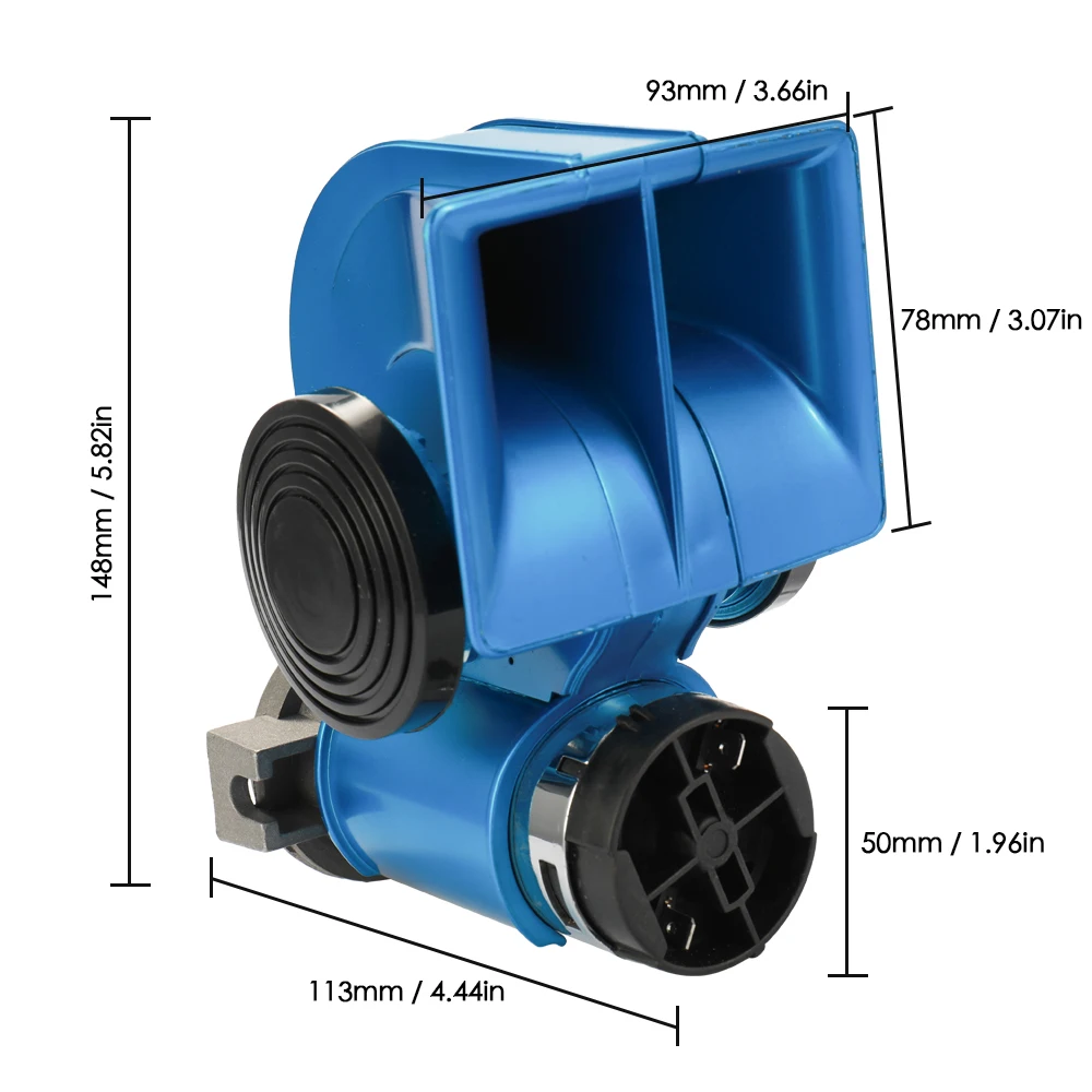 KKMOON 12 В 150 дБ Авто двойной тон компактный воздушный Громкий Рог компрессор грузовик автомобиль автобус Ван вентилятор Улитка рог автомобильные аксессуары