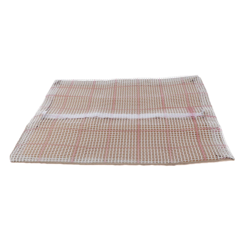 DIY Rug Hooking Mesh Canvas - (17'' x 17'') Latch Hook Cushion Cover with Free Pattern