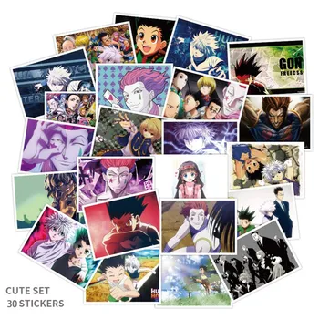 

30Pcs/Set Cartoon HUNTER×HUNTER Anime Stickers Waterproof Skateboard Motorcycle Guitar Luggage Laptop Bicycle Sticker Kids Toys