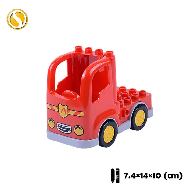 Trailer Car model Airplane Big Building Blocks Vehicle Accessory Compatible Classic Assemble Bricks Children DIY Toys Girl Gift CHE022-hong